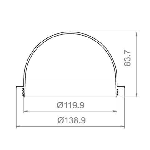4.7 inch Screw-thread Dome Cover