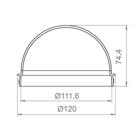 4.4 inch Screw-thread Dome Cover
